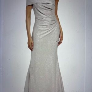 Eliza J One Shoulder Side Tucked Gown